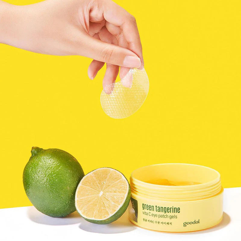 Goodal Augen Gel-Pads Green Tangerine Vita C in praktischer 60-Stück-Packung.